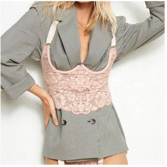 Free People x We Are HAH Busta Move Lace Bustier Top Copper Rose XS NWT - Picture 4 of 6